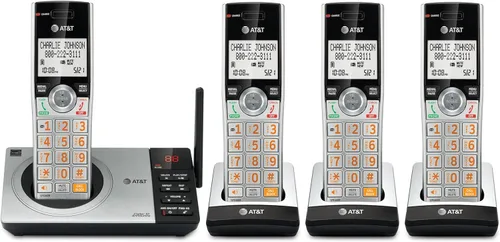 Miniatura 23 de Teléfono inalámbrico expandible DECT 6.0 con sistema de respuesta y bloqueador inteligente de llamadas de AT&T CL82207, Plateado/Negro