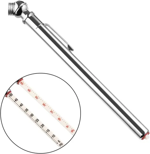 Miniatura 3 de CZC AUTO Medidor de presión de neumáticos, calibre de aire mecánico resistente, vástago inoxidable, mandril único con clip de bolsillo para camión