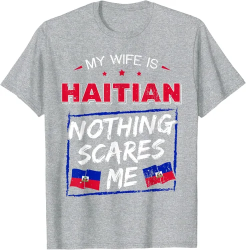 Miniatura 35 de My Wife Is Haitian Republic of Haiti Heritage Roots - Camiseta con bandera, Negro, S