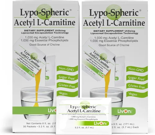 Miniatura 7 de Lypo-Spheric Acetil L-Carnitina – 1,000 mg de acetil L-carnitina y fosfolípidos esenciales por paquete – Liposoma encapsulado para una máxima
