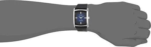 Miniatura 5 de Armitron Reloj con correa de cuero con detalles de cristal genuino para hombre