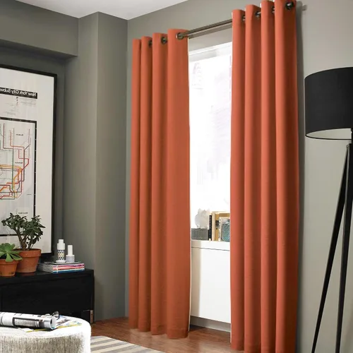 Miniatura 25 de Gorgeous Home - Panel de cortina de ventana de lino K92 de 1 pieza, liso, con ojales de bronce, 3 capas de forro de espuma, 100% térmica