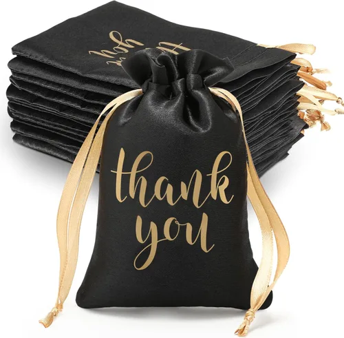 Sieral 50 bolsas de regalo de satén con cordón para joyas, bolsas para dulces para el día del padre, boda, baby shower, despedida de soltera, fiesta