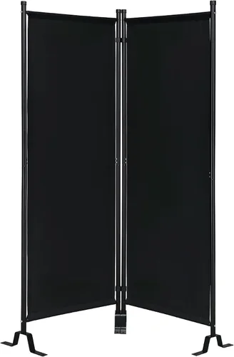 Miniatura 8 de Proman Products - Divisor de sección Galaxy II, divisor de habitación de tela repelente al agua con marco de metal recubierto de polvo negro