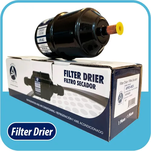 Miniatura 5 de Appli Parts APFD-082S 1/4 pulg. Filtro Secador de Línea Líquida Refrigerante AC para Refrigeración HVAC 082S ODF Conexión por Soldadura Universal