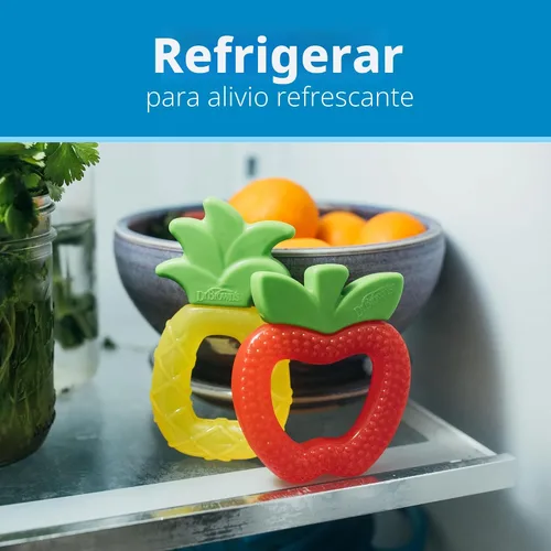 Miniatura 4 de Dr. Brown's AquaCool - Mordedor para bebé con agua, juguete refrescante para encías adoloridas, sabor manzana y piña, libre de BPA, para bebés de 3