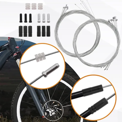 Miniatura 8 de mankk Kit universal de 73 piezas de cables de freno de bicicleta y kit de repuesto de carcasa de acero inoxidable para bicicleta de bicicleta Kit