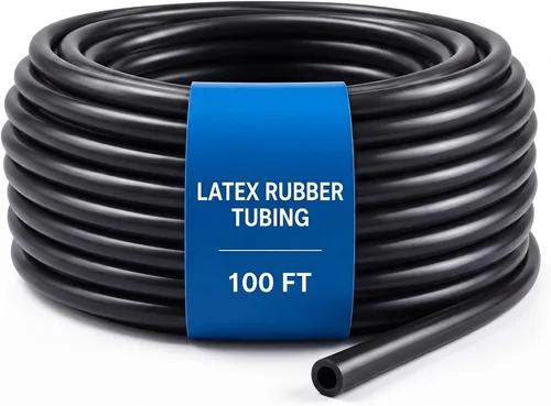 Miniatura 8 de Frienda Tubo de goma de látex de 100 pies, 3/8 de pulgada de diámetro exterior, 1/4 de pulgada de diámetro interior, bandas quirúrgicas para Azul