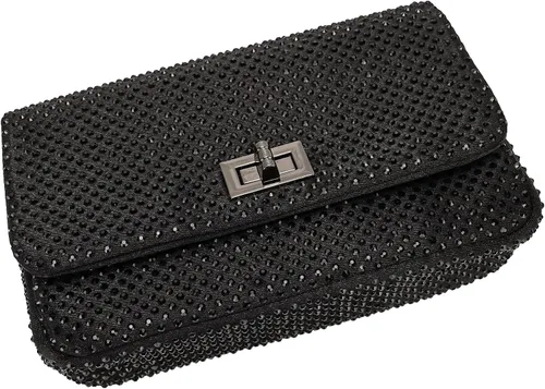 Miniatura 4 de Dexmay - Bolso clásico de cristal con solapa para fiesta, bolso de mano con diamantes de imitación
