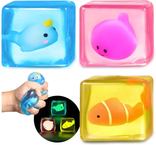 Miniatura 8 de Juguetes sensoriales para la ansiedad con forma de cubo para niños y adultos con autismo, pelotas antiestrés para adultos, juguetes blandos