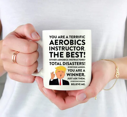 Miniatura 3 de Andaz Press Funny President Donald Trump - Taza de café de 11 onzas, excelente instructor aeróbico, paquete de 1, taza de cerámica para beber