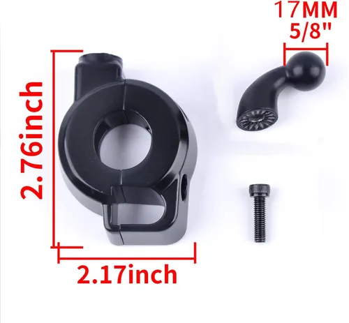 Miniatura 7 de PANICAL Motocicleta para Honda Goldwing GL1800 F6B DCT 2018-2025 manillar izquierdo 0.669 in 5/8 pulgadas soporte de rótula compatible con teléfono