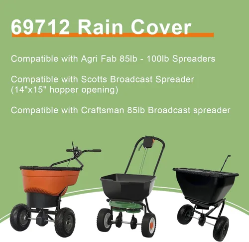 Miniatura 3 de 69712 - Cubierta de tolva compatible con esparcidores Agri-Fab de 85 libras a 100 libras para esparcidores Scotts Spreader Top Cubierta protectora