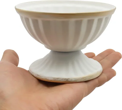 Miniatura 6 de Mini macetas blancas con arreglo de flores, 10 piezas para centro de mesa, mesa de boda de 2.6 pulgadas, decoración de maceta, maceta de trompeta