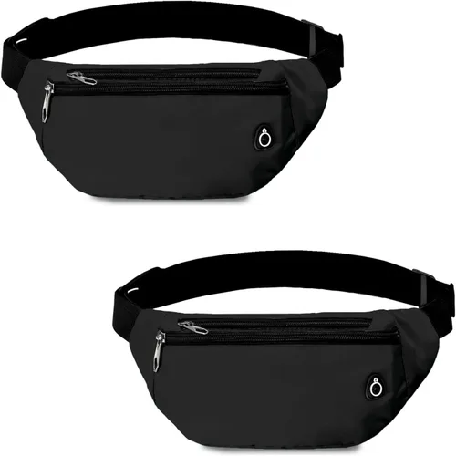 Miniatura 26 de Riñonera cruzada para mujeres y hombres, riñonera deportiva resistente al agua, bolsa de cinturón para viajes, senderismo, correr
