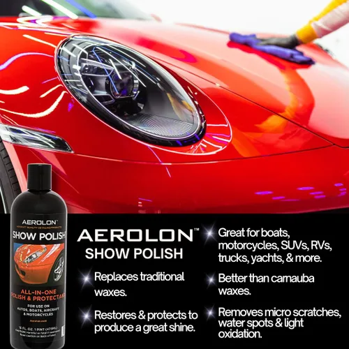 Mostrar polaco: esmalte de alto brillo y sellador de capa base, brillo líquido de cera de coche con protección de sellador de pintura de polímero,