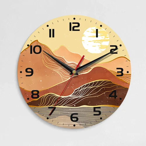 Reloj de pared, 10 pulgadas, silencioso, sin tictac, decoración de cocina para el hogar, funciona con pilas, para baño, dormitorio, sala de estar,