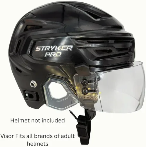 Miniatura 3 de Casco de Hockey TronX S30 de Corte Recto con Visera Transparente (Antiarañazos/Antiniebla) Certificado CE