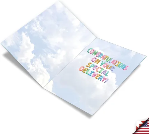 Miniatura 2 de The Best Card Company, Tarjeta de bebé jumbo para niños (8.5 x 11 pulgadas), saludo para nuevos padres (no 3D o elevados), mensajes inflados - Para