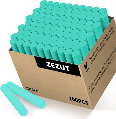 Miniatura 7 de Tizas azules 100PCS, tizas de bajo polvo en barra al por mayor para pizarra y pizarrón no tóxicas