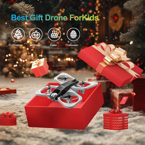 Miniatura 8 de S3 WiFi FPV 6-Axis Gyro & 360° Flip Drone con cámara HD 480P para principiantes (blanco)