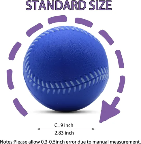 Miniatura 2 de Magicorange Béisbol, Bolas de Espuma para Entrenamiento de Béisbol Bolas de Práctica sin Marcado para Golpear, Lanzamiento Suave, Bateo, Campo