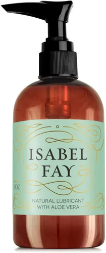 Isabel Fay Lubricante personal natural a base de agua con aloe vera - para mujeres con piel sensible - sin glicerina, sin parabenos - 8 onzas