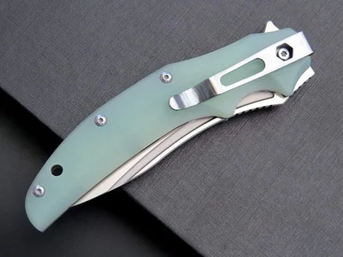 Miniatura 9 de Eafengrow EF951 Cuchillo plegable, hoja D2 y mango G10 con bloqueo de forro de rodamiento de bolas, cuchillo de bolsillo EDC para supervivencia