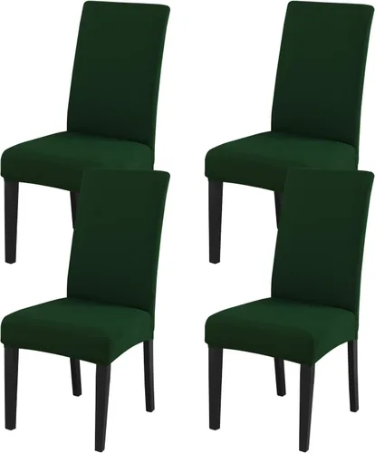Miniatura 35 de JQinHome Juego de 8 fundas para sillas de comedor, fundas de alta elasticidad extraíbles y lavables, fundas protectoras de asiento para silla
