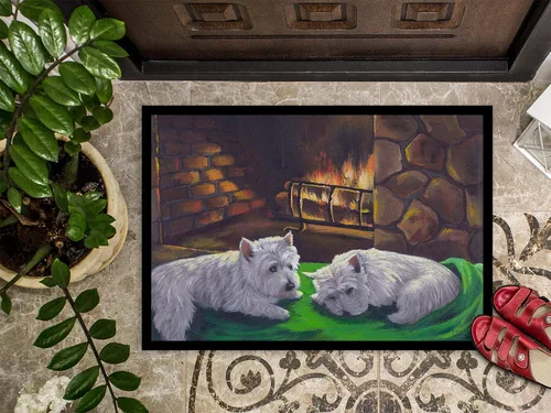 Miniatura 4 de Caroline's Treasures PPP3276MAT Westie A Winter's Night Felpudo de 18 x 27 pulgadas, tapete para puerta delantera, interior y exterior