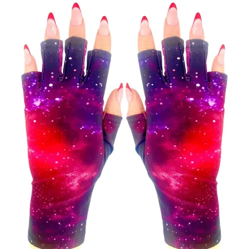 Miniatura 57 de ManiGlovz - Guantes de uñas originales con protección UPF 50+ UV Guantes de manicura de gel y guantes anti UV sin dedos para mujeres Se pueden