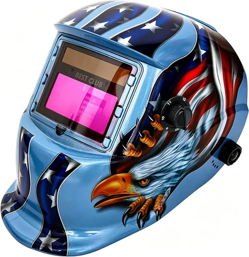 Miniatura 10 de Casco de soldadura con oscurecimiento automático: capucha solar de color verdadero BESTCLUB con rango de sombra ajustable 4/9-13 para máscara de LOVE