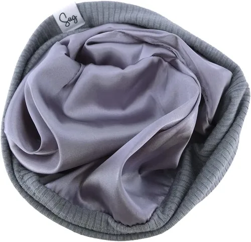 Miniatura 105 de Gorro de punto para recién nacido, para niños y niñas, con forro de satén sedoso, gorro para niños pequeños