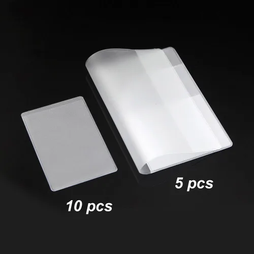 Miniatura 2 de Owfeel 5 protectores de pasaporte de plástico esmerilado + 10 soportes para tarjetas de crédito de plástico transparente