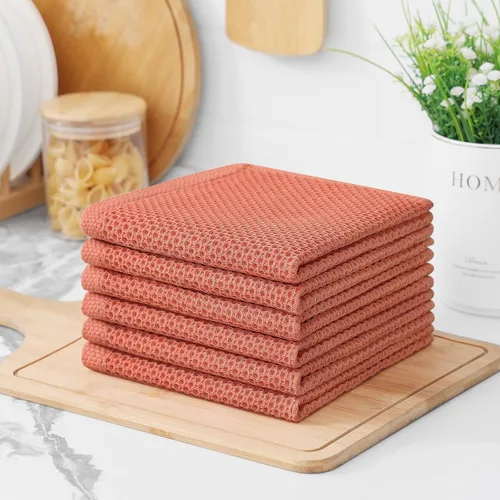 Miniatura 238 de Kitinjoy - Paños de cocina de 100 % algodón, tela de tejido gofrado, paño de limpieza ultrasuave, absorbente y de secado rápido. Beige
