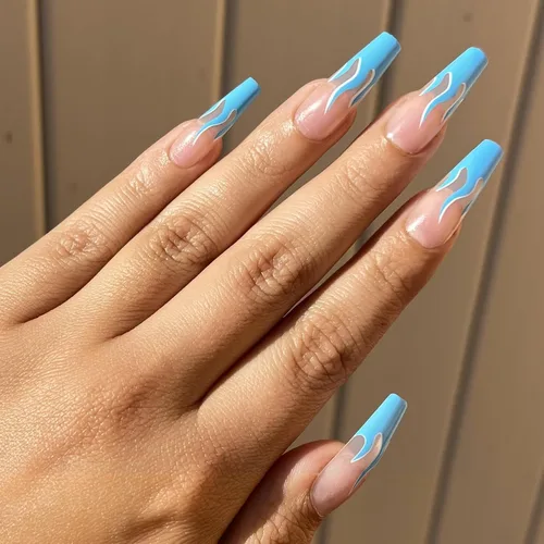 Miniatura 14 de GOLD VIBES - Uñas a presión de Lavaa Beauty Punta dorada con purpurina degradada Ataúd extra largas Vibes de oro