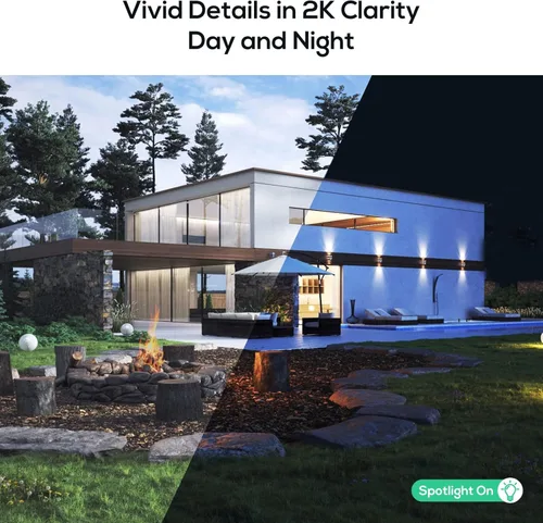 Miniatura 5 de Kittyhok Cámara de seguridad solar inalámbrica sistema exterior 4 cámaras solares 2K bala, 2 cámaras de seguridad solar PT, detección humana