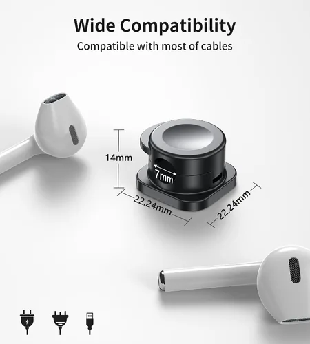 Miniatura 6 de [16 piezas] Organizador de cables, clips magnéticos para cables, organizadores de cables con adhesivo mejorado, organizador de escritorio