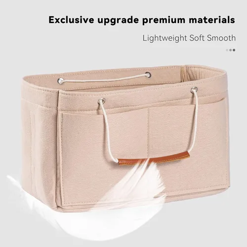 Miniatura 2 de Olunsu Purse Organizer Insert for Handbags Tote with Zipper Felt Bag Divider Keep Bag Shape Lightweight, 5 Sizes