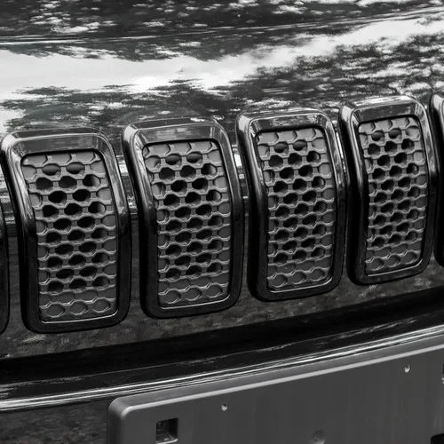 Miniatura 4 de JeCar Insertos de Parrilla ABS Kit de Moldura de Cubierta de Rejilla Compatible con Jeep Cherokee 2019-2021 KL, Negro