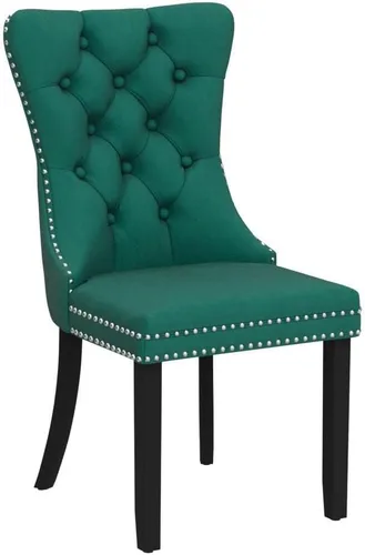 Miniatura 4 de SoarFlash Juego de 4 Sillas de Comedor de Terciopelo, Silla Lateral de Respaldo Alto, Silla Lateral Tapizada Moderna de Alta Gama con Capitoné