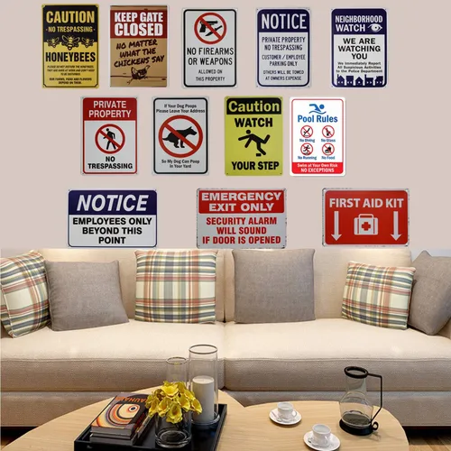 Miniatura 4 de AEIOUO - Cartel de metal para exteriores de metal para exteriores con mensaje "Clean If Your Dog Poops Please Leave Your Address So My Dog Can Poop
