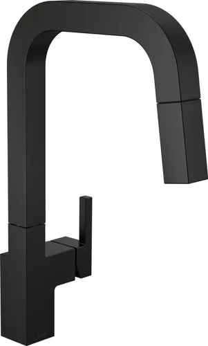 Miniatura 10 de Delta Junction - Grifo de cocina dorado cepillado con rociador extraíble, moderno grifo de fregadero de cocina de un solo agujero, mango único
