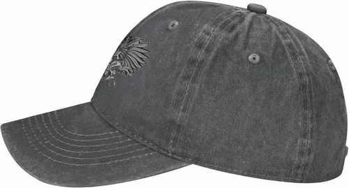 Miniatura 4 de Cowboy Hat Trendy Hats for Man and Women Djustable Four Season Outdoor Baseball Cap of Hell Skull with Angel Deep Heather