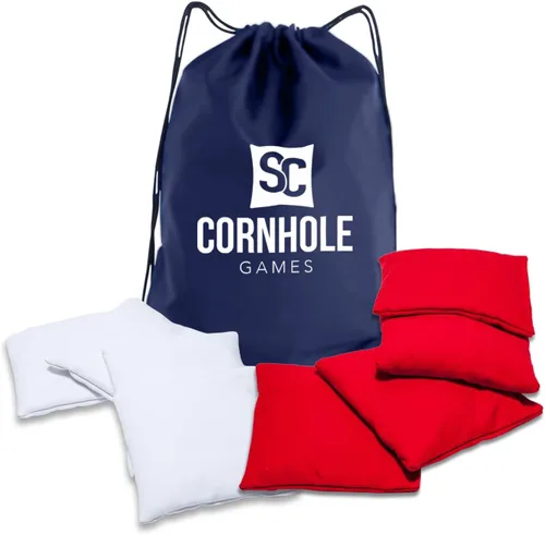 Miniatura 30 de Bolsas de cornhole resistentes al clima (juego de 8) - Tamaño/peso profesional de regulación (16 oz) - Uso en tableros de cornhole profesionales