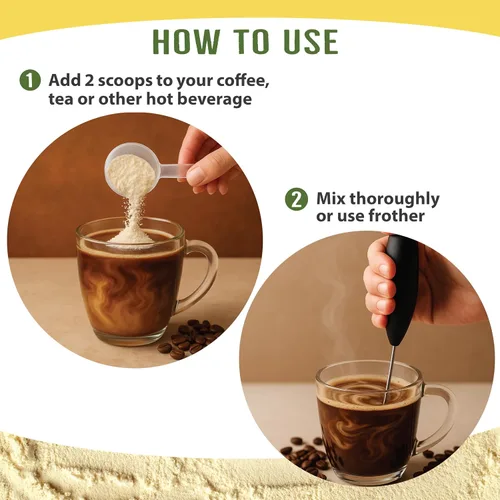 Miniatura 6 de ReviTEAlize - Crema de colágeno para café, té y otras bebidas, crema sin lácteos con péptidos de colágeno bovino alimentados con pasto y aceite MCT