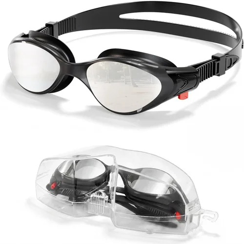 Miniatura 12 de Aegend Gafas de natación antivaho sin fugas para adultos, hombres y mujeres claro negro
