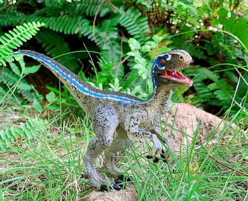 Miniatura 6 de Gemini&Genius Juguete de dinosaurio Velociraptor para niños, dinosaurio Raptor con mandíbula y manos móviles, regalo de dinosaurio realista