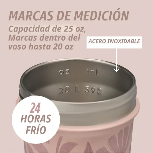 Miniatura 4 de Botella abatible aislada con acero inoxidable Características por BlenderBottle