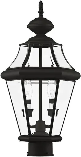 Miniatura 6 de Livex Lighting 2264-02 - Farol de poste para exteriores, 2 luces, latón pulido